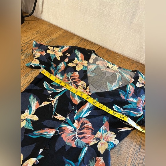 Floral Button-Front Mini Dress - Roxy XS - Picture 3 of 7